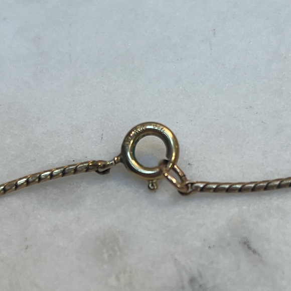 Vintage Art Deco 12k Gold Filled Leaves Pearl 18" Necklace - 16” - Picture 3 of 3